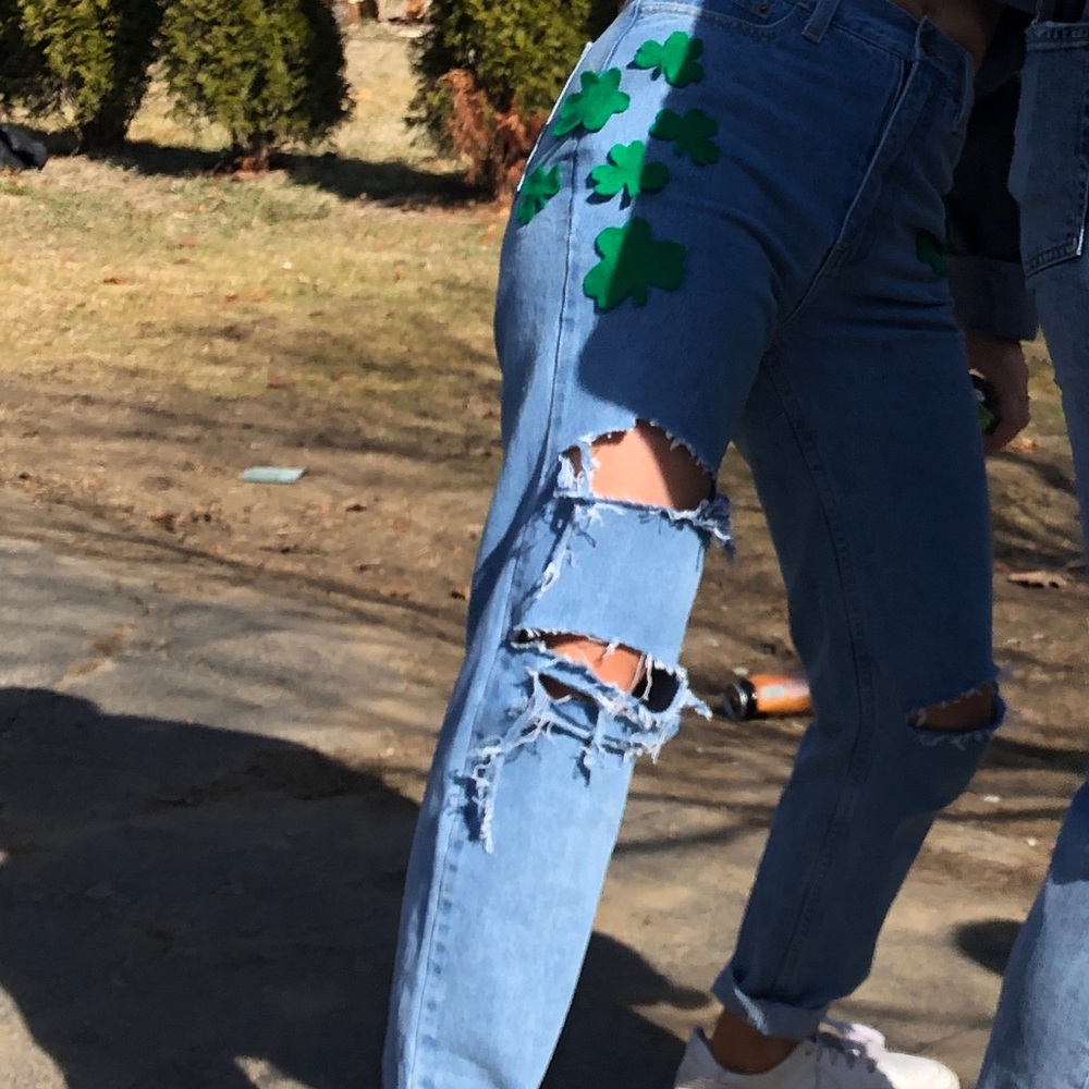 Custom St Patrick’s day jeans